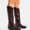 Best Sale Apollo Croc Flat Western Knee High Boots Western Boots | Ankle Boots