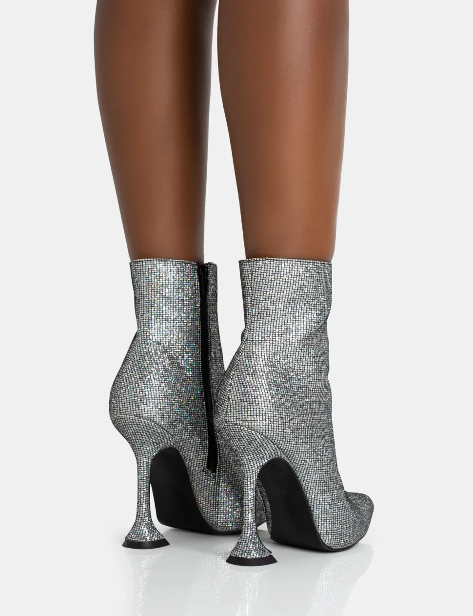Flash Sale Arabella Glitter Pointed Toe Cake Stand Heeled Ankle Boots Heeled Boots | Ankle Boots