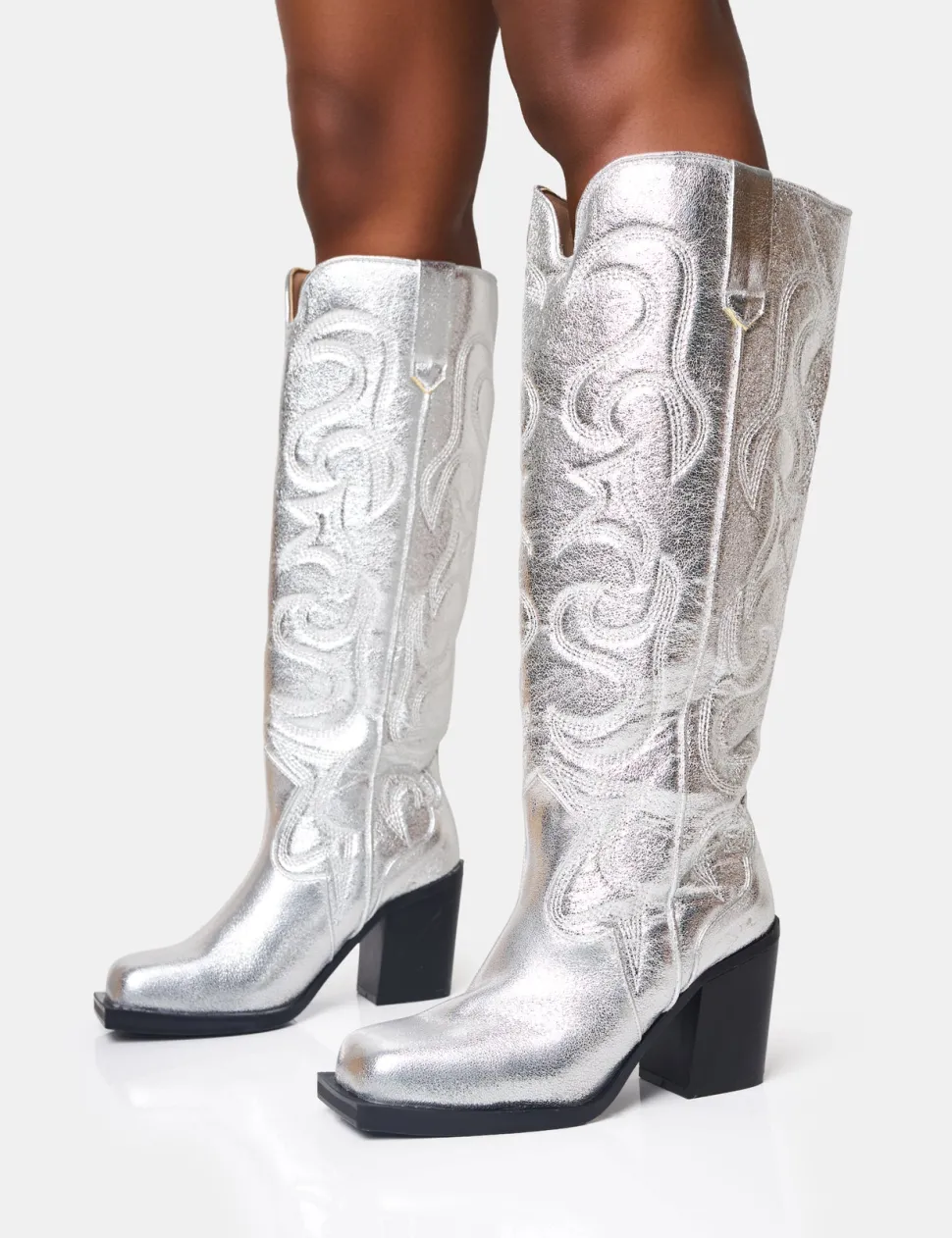 Best Austine Western Block Heel Knee High Boots Block Heels | Western Boots