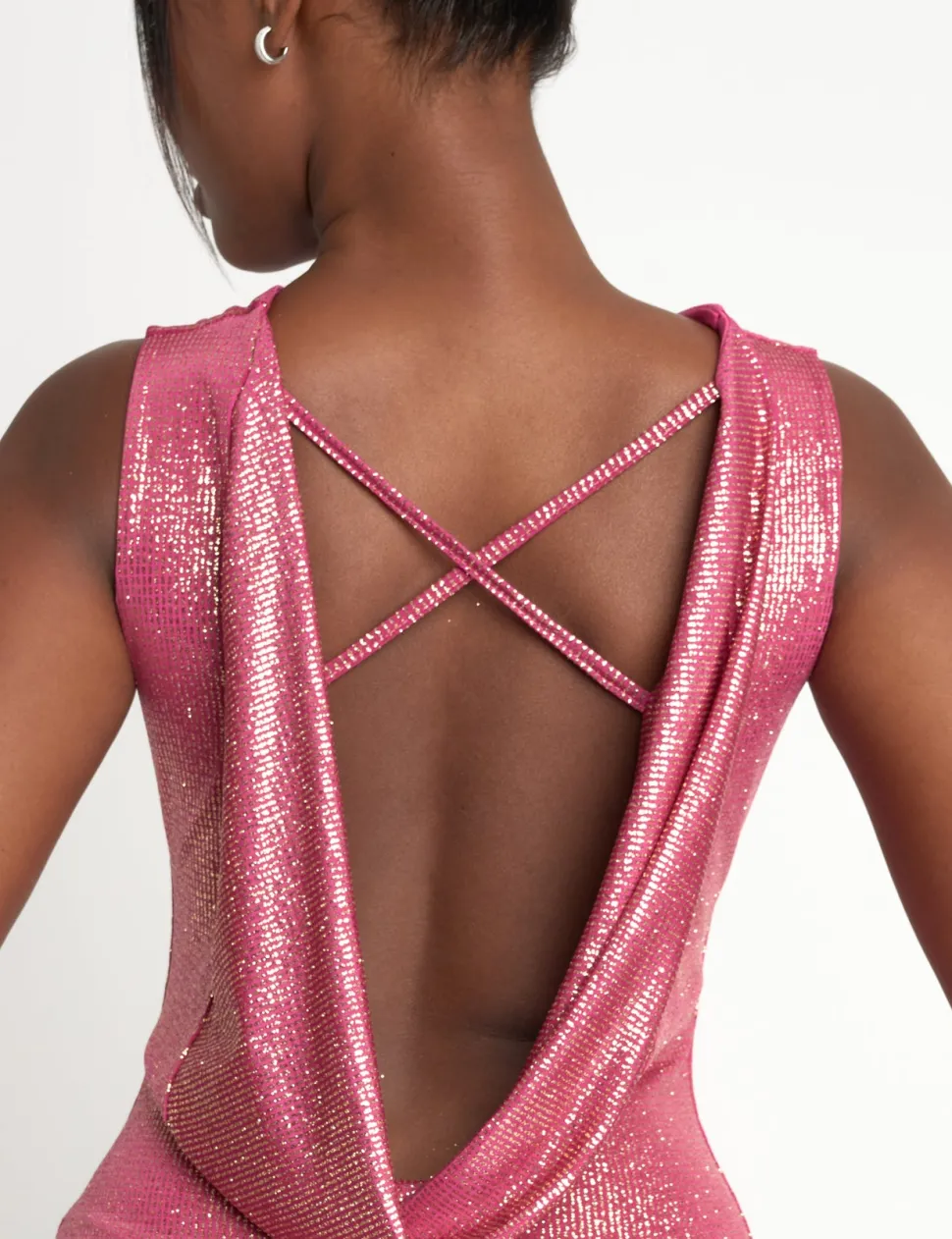Flash Sale Cowl Drape Back Sequin Mini Dress Hot Pink Sculpt & Leisure | Kaiia The Label