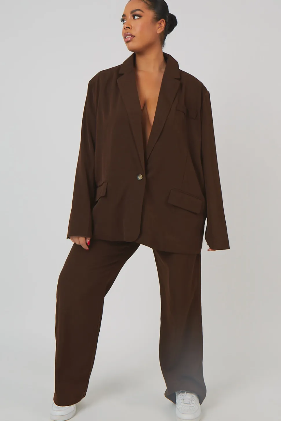 Online Curve Dad Trousers Chocolate Curve | Sculpt & Leisure
