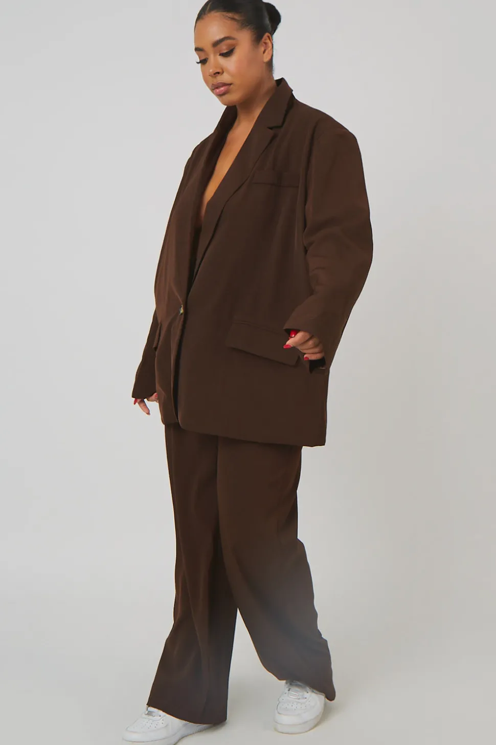Online Curve Dad Trousers Chocolate Curve | Sculpt & Leisure