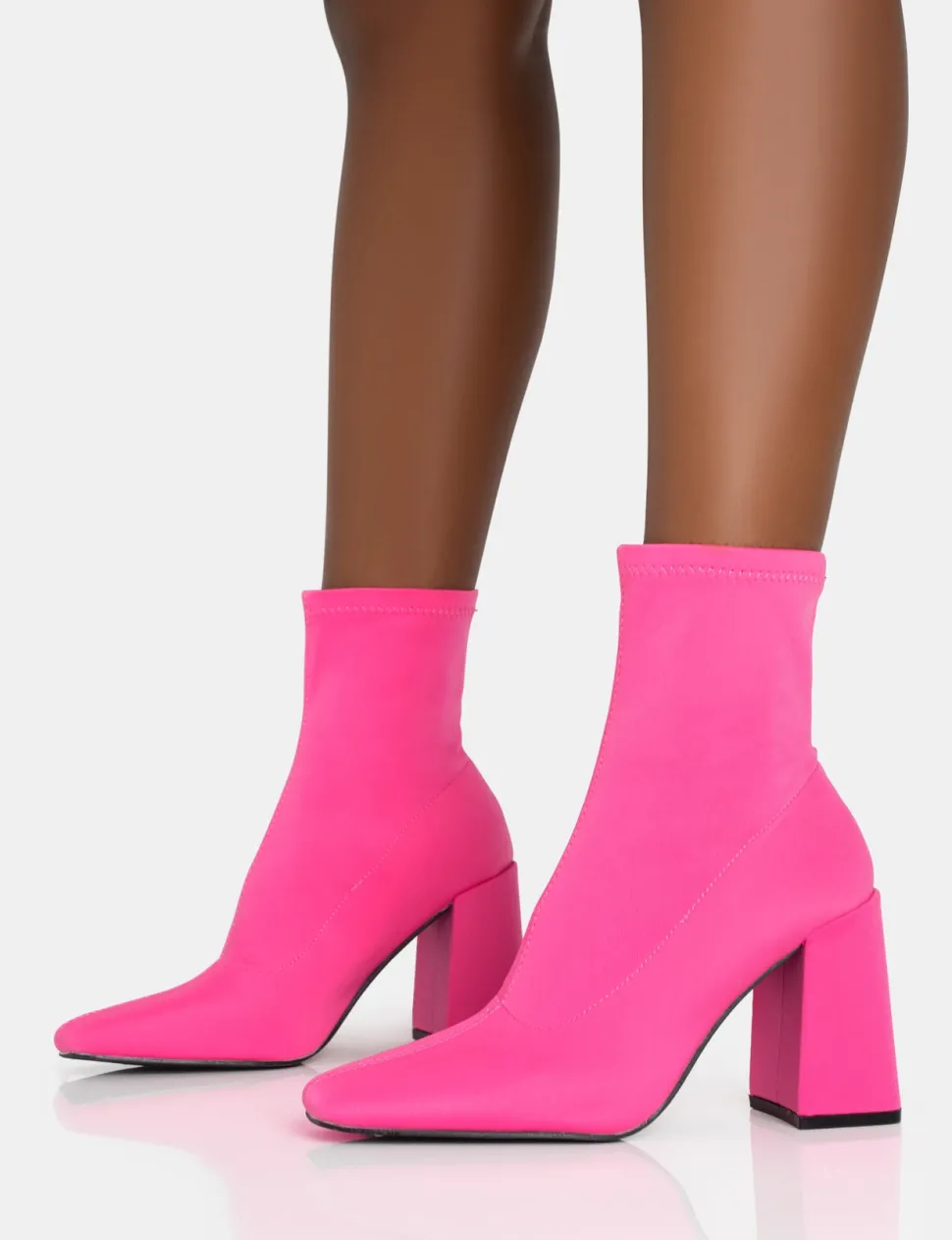 New Delani Hot Neoprene Rounded Pointed Block Heel Ankle Boots Block Heels | Heeled Boots