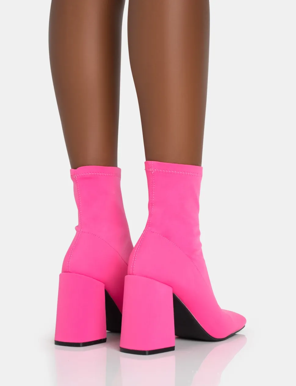 New Delani Hot Neoprene Rounded Pointed Block Heel Ankle Boots Block Heels | Heeled Boots