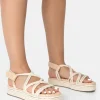 Outlet Duffy Ecru Rope Flat Dad Sandals Flats