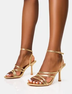 Flash Sale Free Spirit Wide Fit Strappy Round Toe Mid Heels Back In Stock | Wide Fit Heels
