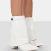 Sale Fyre Croc Pointed Toe Block Heeled Ankle Boots Heeled Boots | Ankle Boots