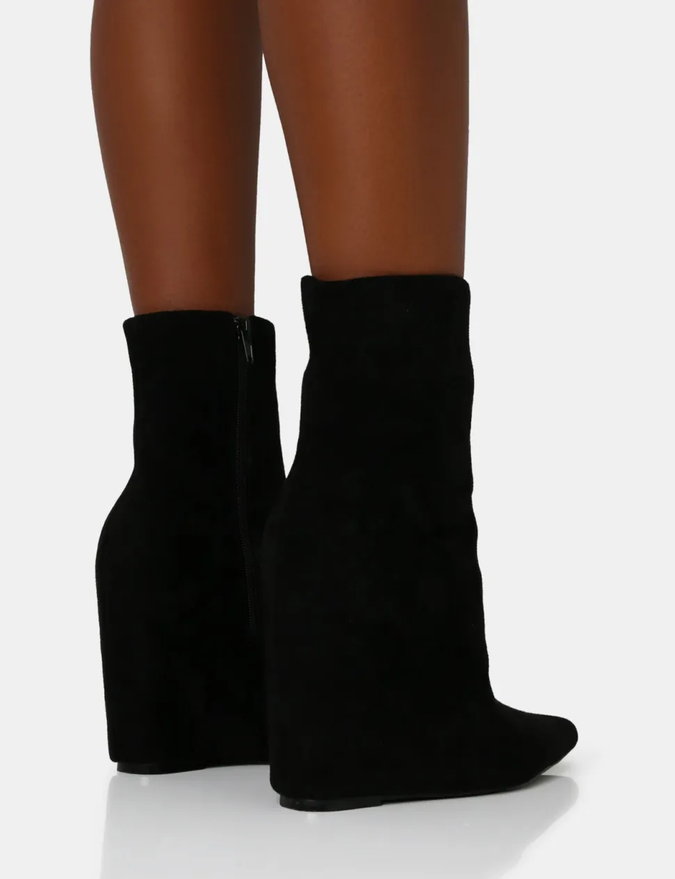 Store Getaway Faux Suede Wedged Heeled Ankle Boot Wedges | Heeled Boots