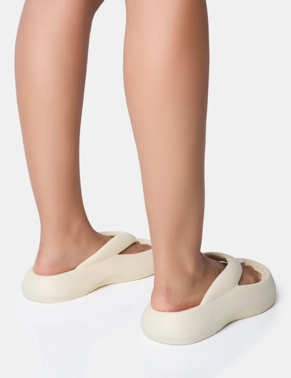 Best Sale Guilty Chunky Toe Post Slider Sandals Flats