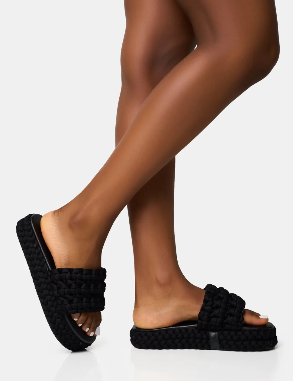 Outlet Hattie Woven Platform Sandals Flats