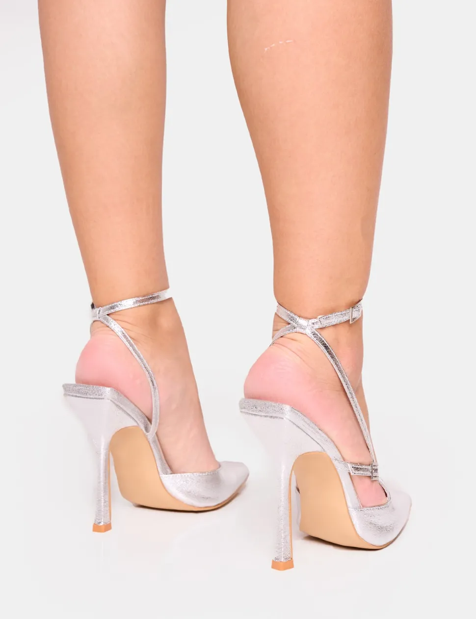 Cheap Idol Cracked Buckle Strappy Detail Stiletto Court High Heels Back In Stock | Court Heels