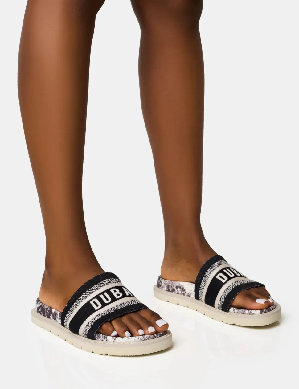 Cheap Jet Set Dubai Embroidered Sandals Flats