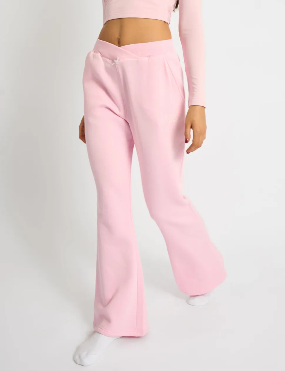 Clearance Kaiia Bow Detail Wide Leg Joggers Sculpt & Leisure | Kaiia The Label