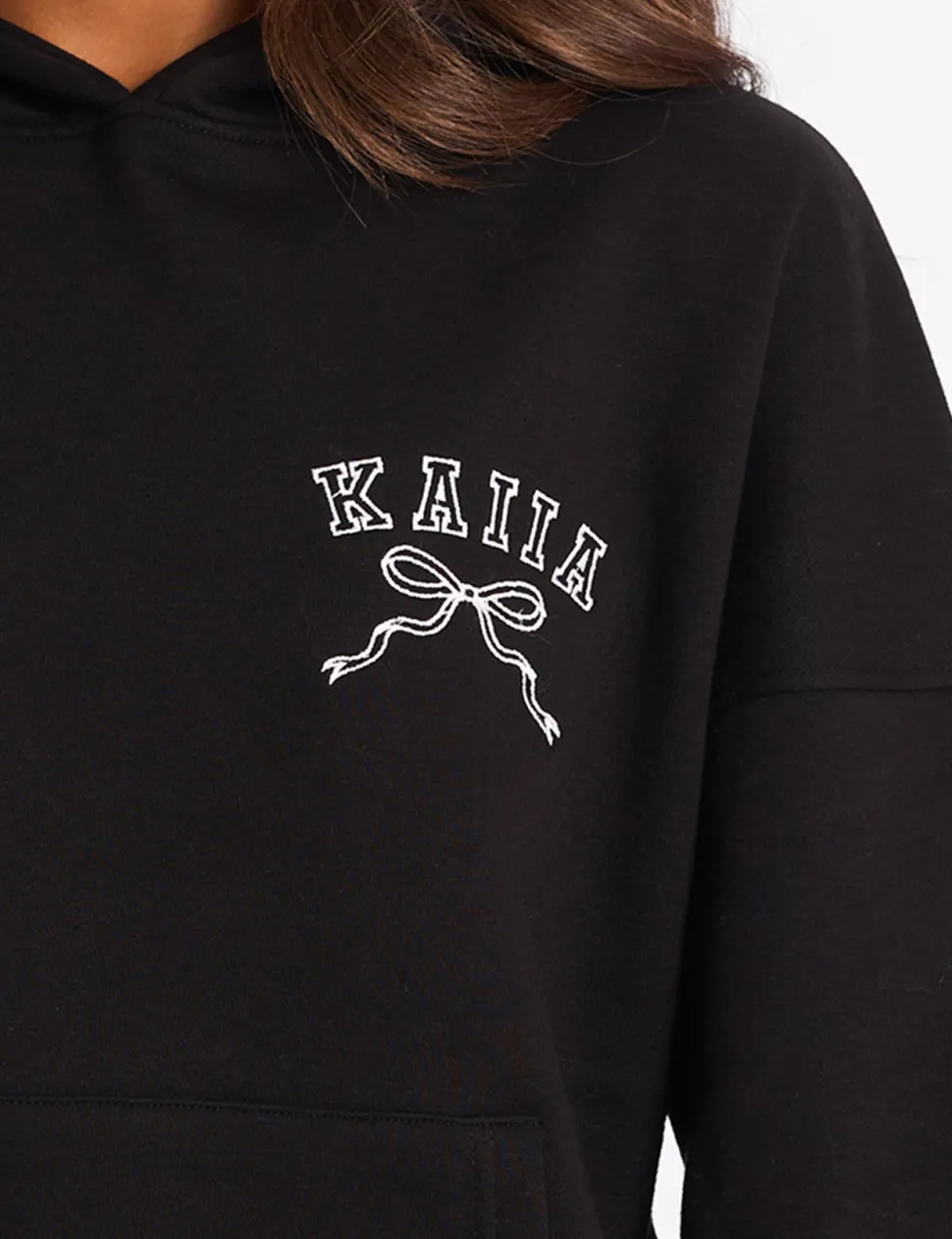 Flash Sale Kaiia Bow Embroidered Oversized Hoodie & White Sculpt & Leisure | Kaiia The Label
