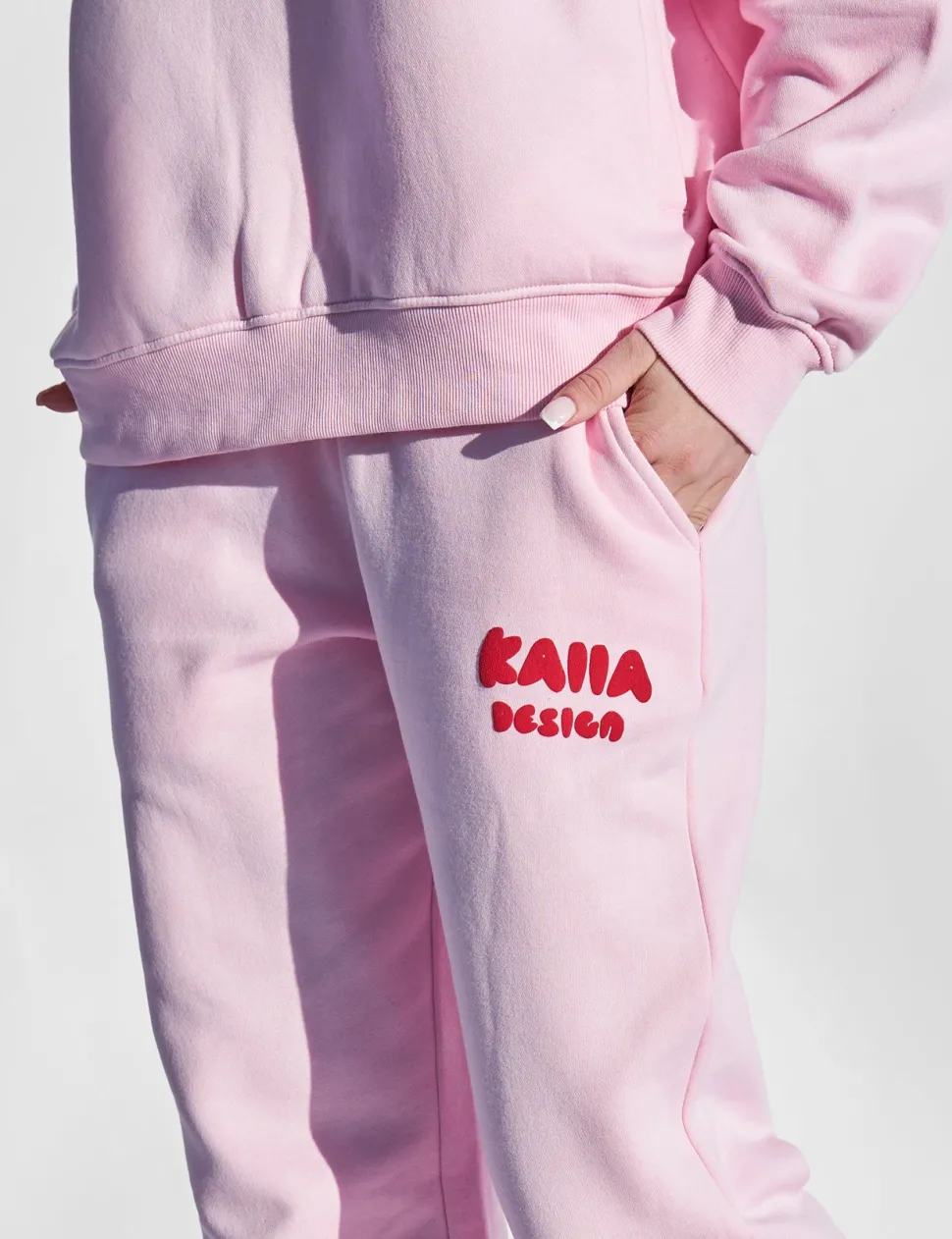 Cheap Kaiia Design Bubble Graphic Jogger Baby and Red Back In Stock | Sculpt & Leisure