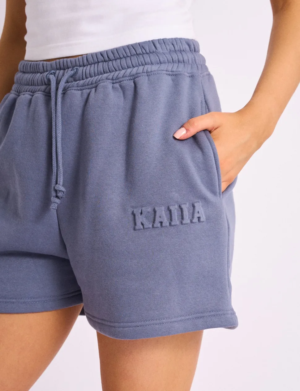 Flash Sale Kaiia Embossed Logo Sweat Shorts Sculpt & Leisure | Kaiia The Label