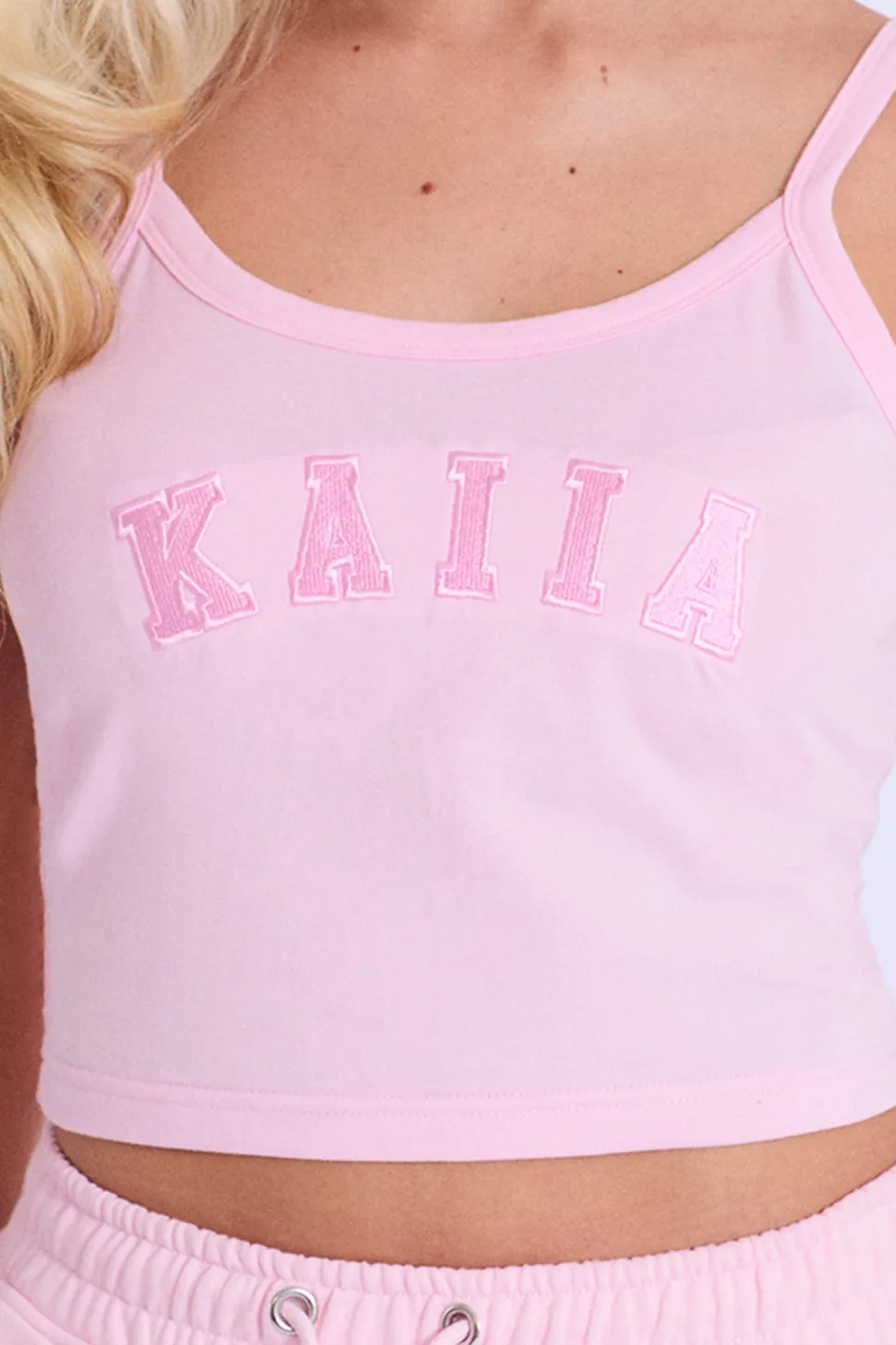 Flash Sale Kaiia Logo Cami Vest Top Baby Back In Stock | Sculpt & Leisure