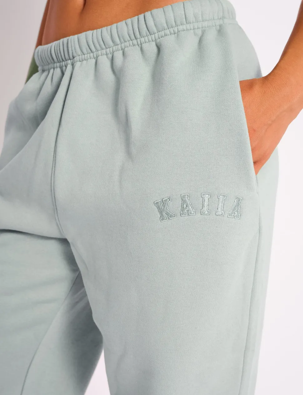 Discount Kaiia Logo Cuffed Joggers Sage Green Sculpt & Leisure | Kaiia The Label