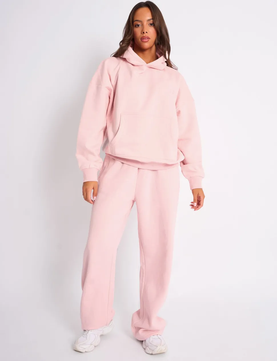 Clearance Kaiia Logo Embossed Oversized Hoodie Pale Pink Sculpt & Leisure | Kaiia The Label