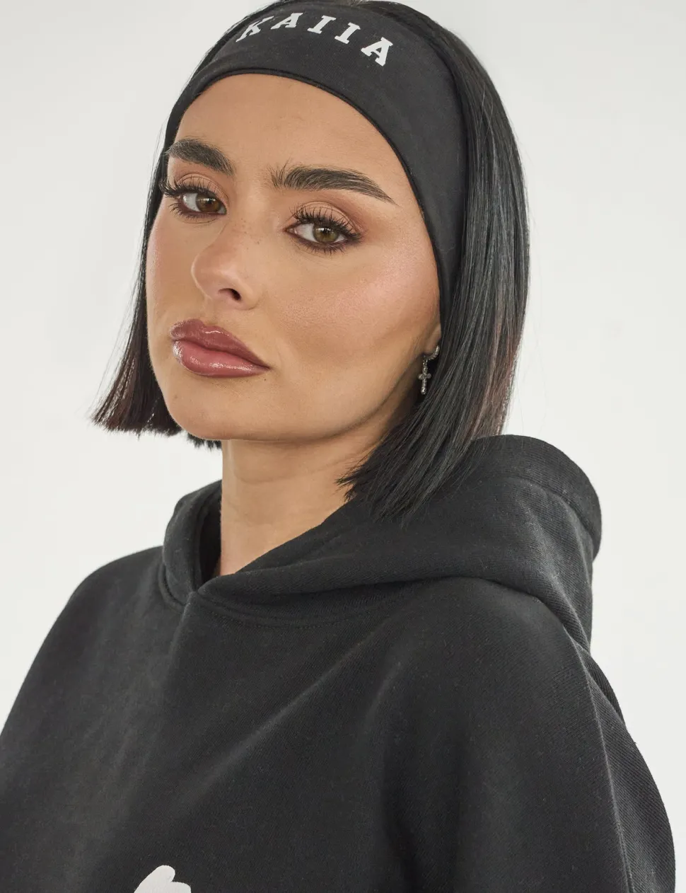 Sale Kaiia Logo Headband Black and White Accessories