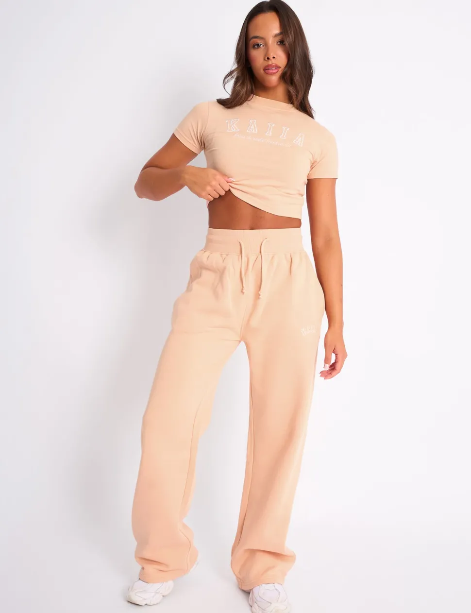 New Kaiia Logo Wide Leg Joggers Sculpt & Leisure | Kaiia The Label