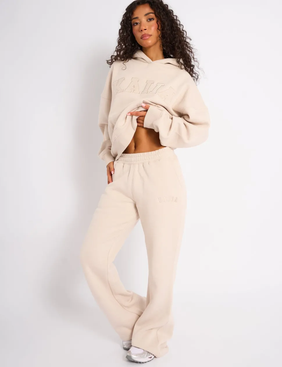 Best Sale Kaiia Logo Wide Leg Joggers Sculpt & Leisure | Kaiia The Label