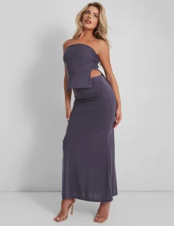 Shop Kaiia Maxi Skirt Co Ord Charcoal Sculpt & Leisure | Kaiia The Label