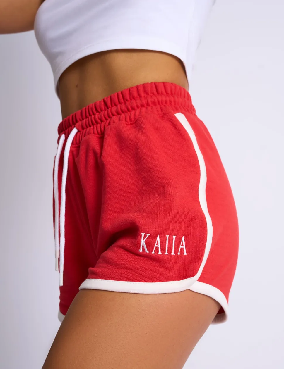 Sale Kaiia Paris Contrast Trim Runner Sweat Shorts Sculpt & Leisure | Kaiia The Label