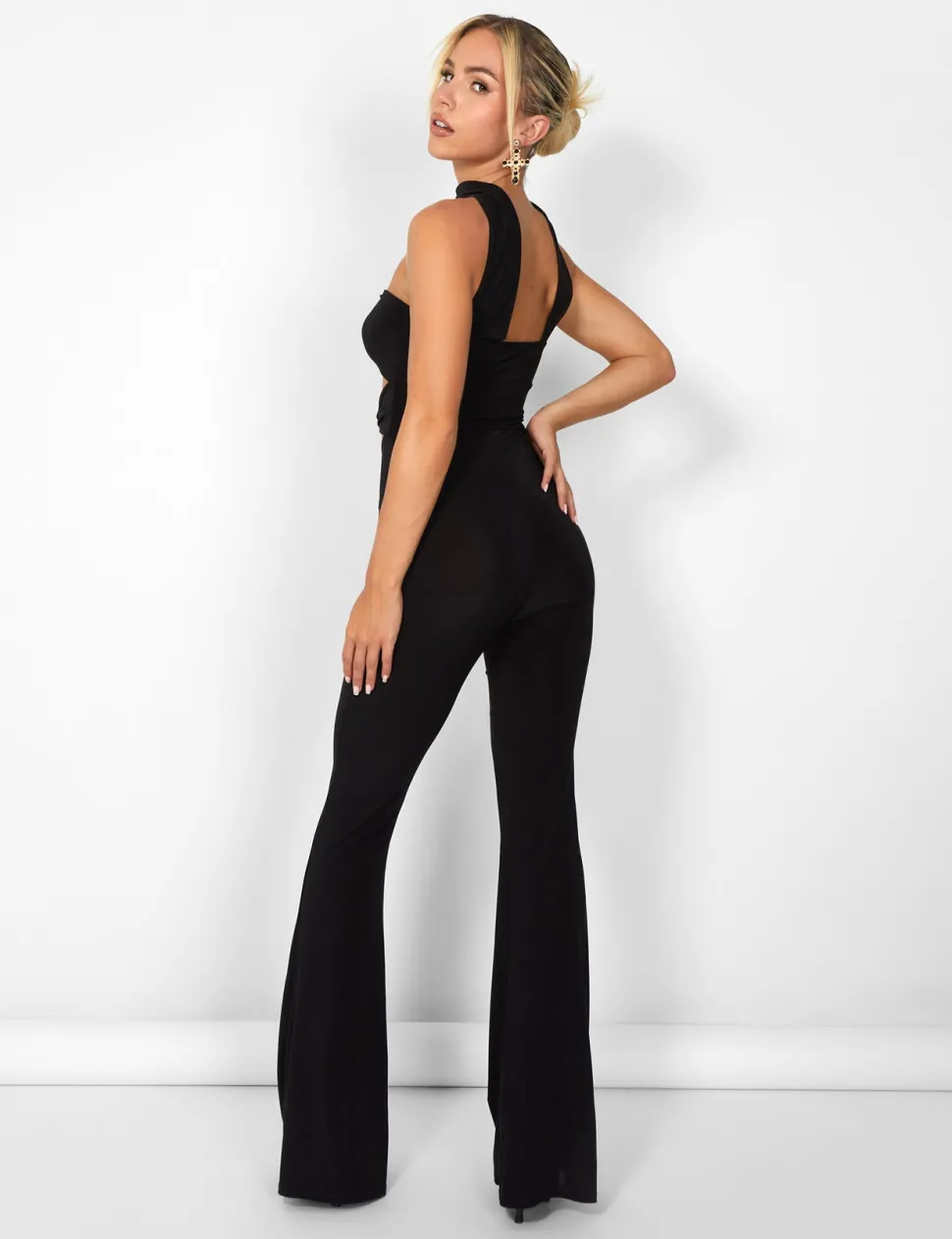 Online Kaiia Slinky Choker Cut Out Jumpsuit in Sculpt & Leisure | Kaiia The Label
