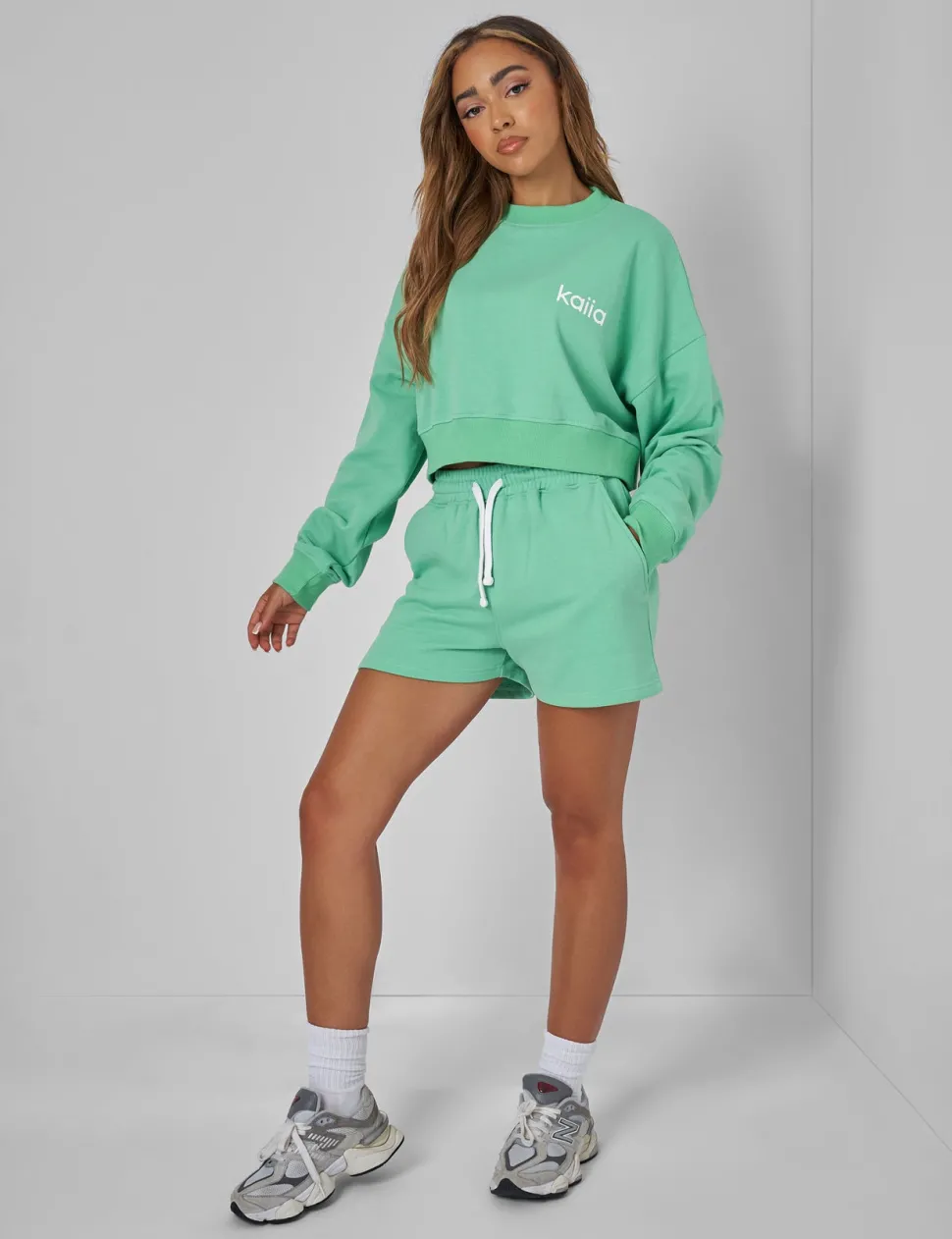Online Kaiia Slogan Cropped Sweatshirt Sculpt & Leisure | Kaiia The Label