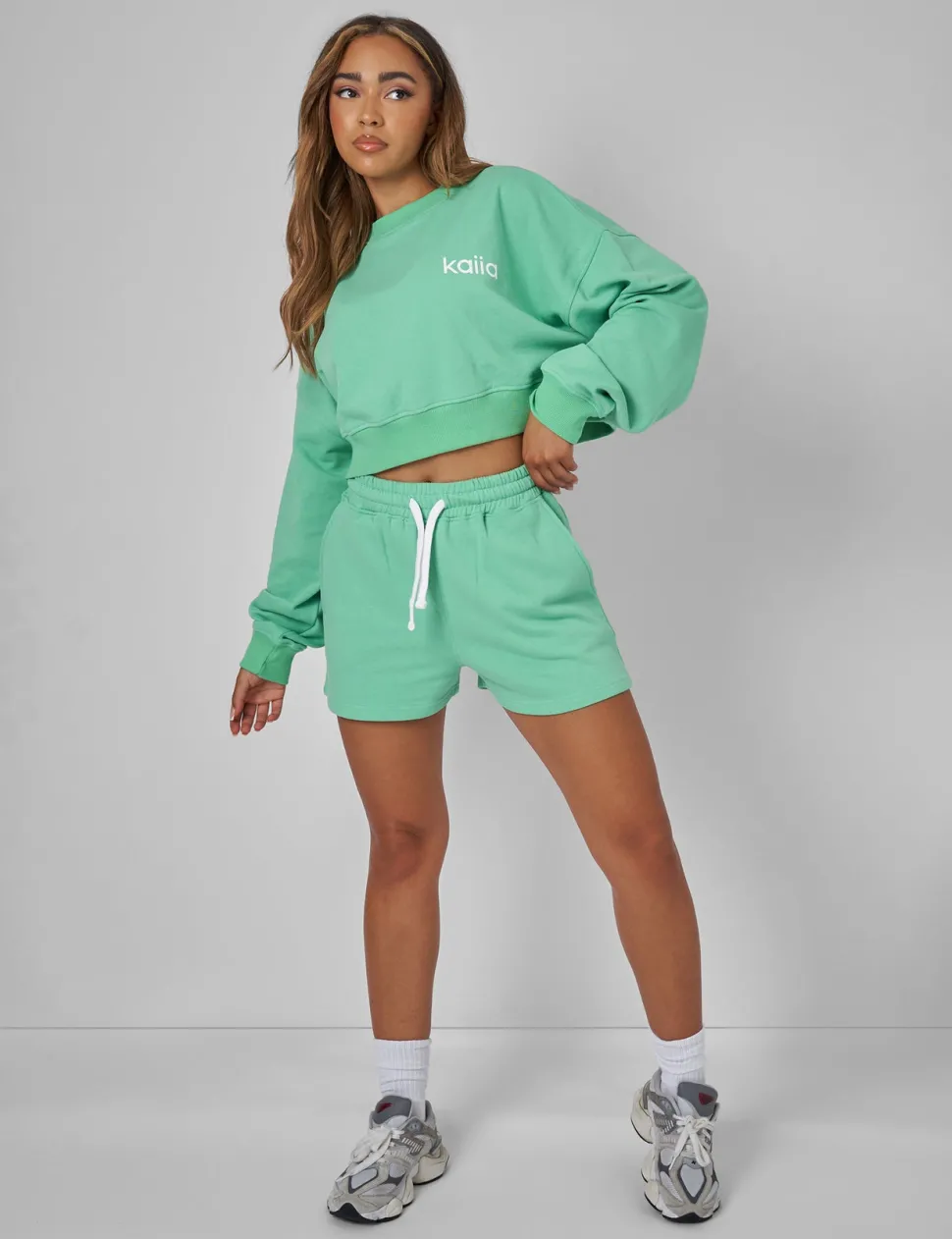 Online Kaiia Slogan Cropped Sweatshirt Sculpt & Leisure | Kaiia The Label