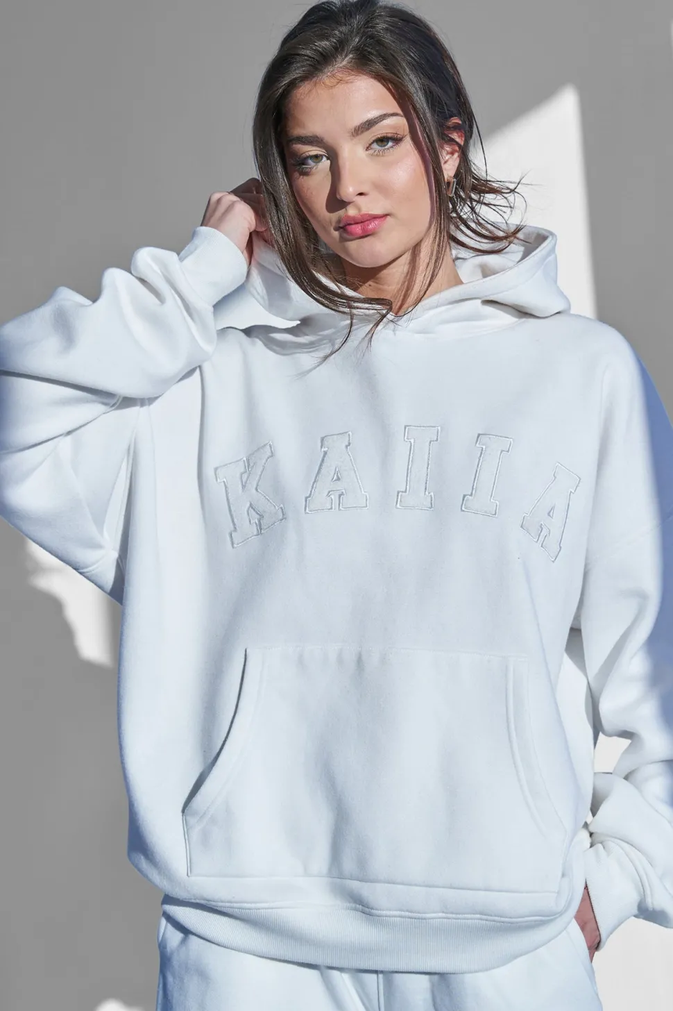 Store KAIIA SLOGAN OVERSIZED HOODIE Back In Stock | Curve
