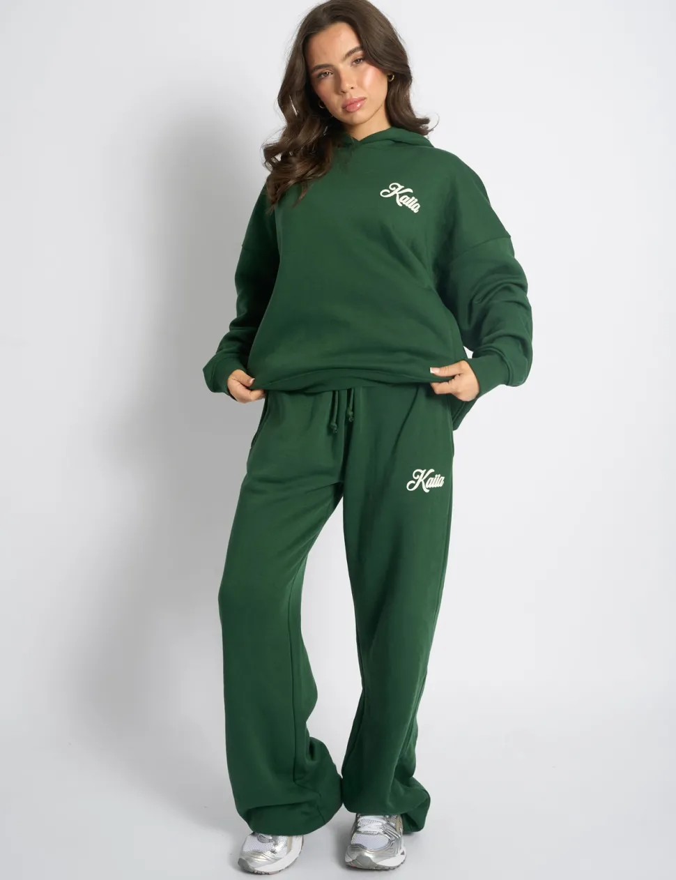 Best Kaiia Snowflake Logo Oversized Hoodie Forest Green Sculpt & Leisure | Kaiia The Label