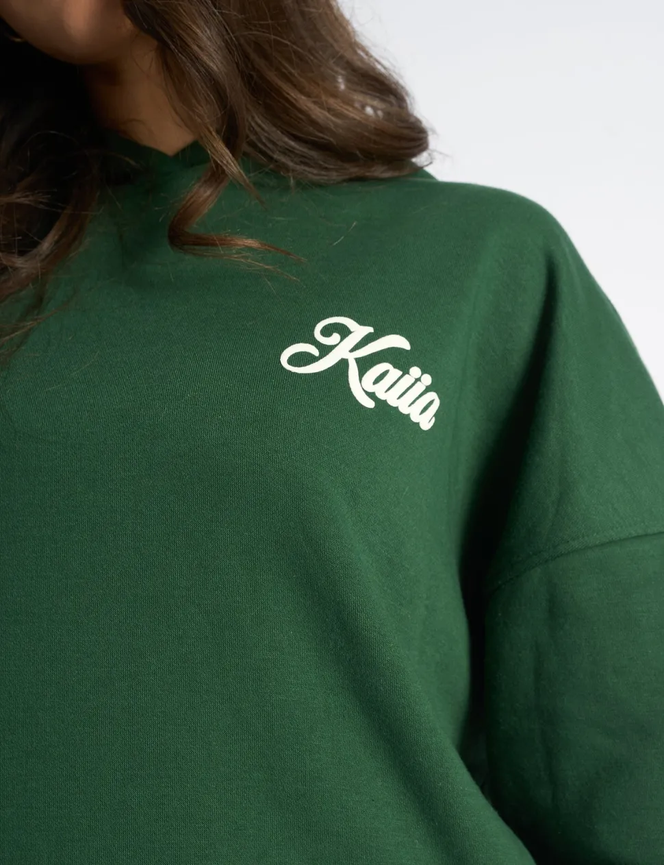 Best Kaiia Snowflake Logo Oversized Hoodie Forest Green Sculpt & Leisure | Kaiia The Label