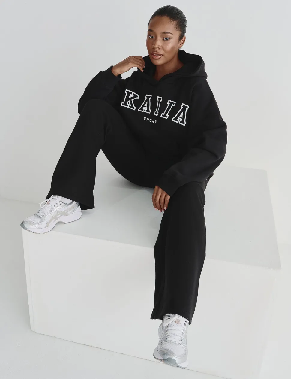 Discount Kaiia Sport Logo Oversized Hoodie Sculpt & Reset | Sculpt & Leisure