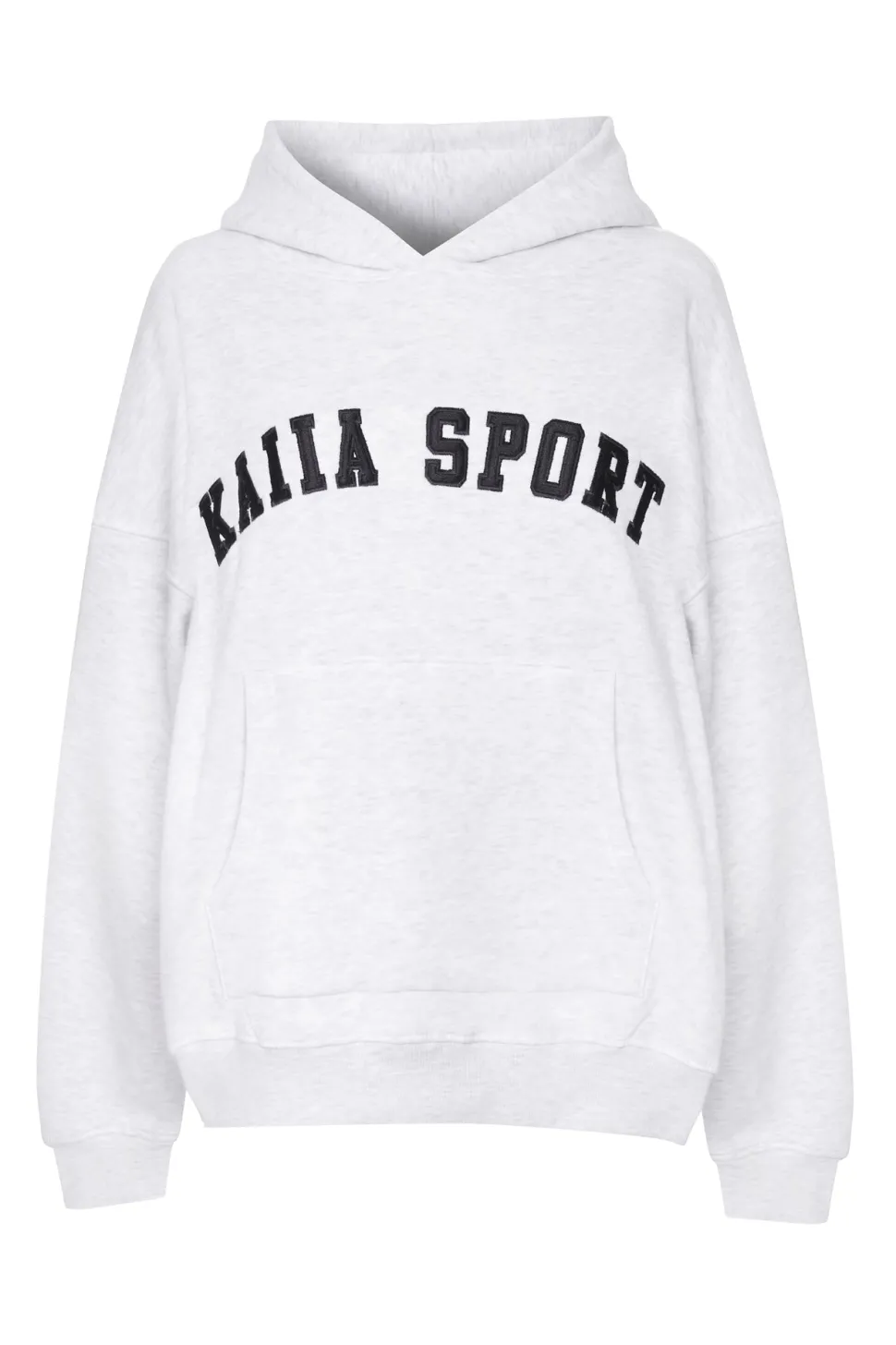 Clearance Kaiia Sport Oversized Hoodie Light Marl Curve | Sculpt & Leisure