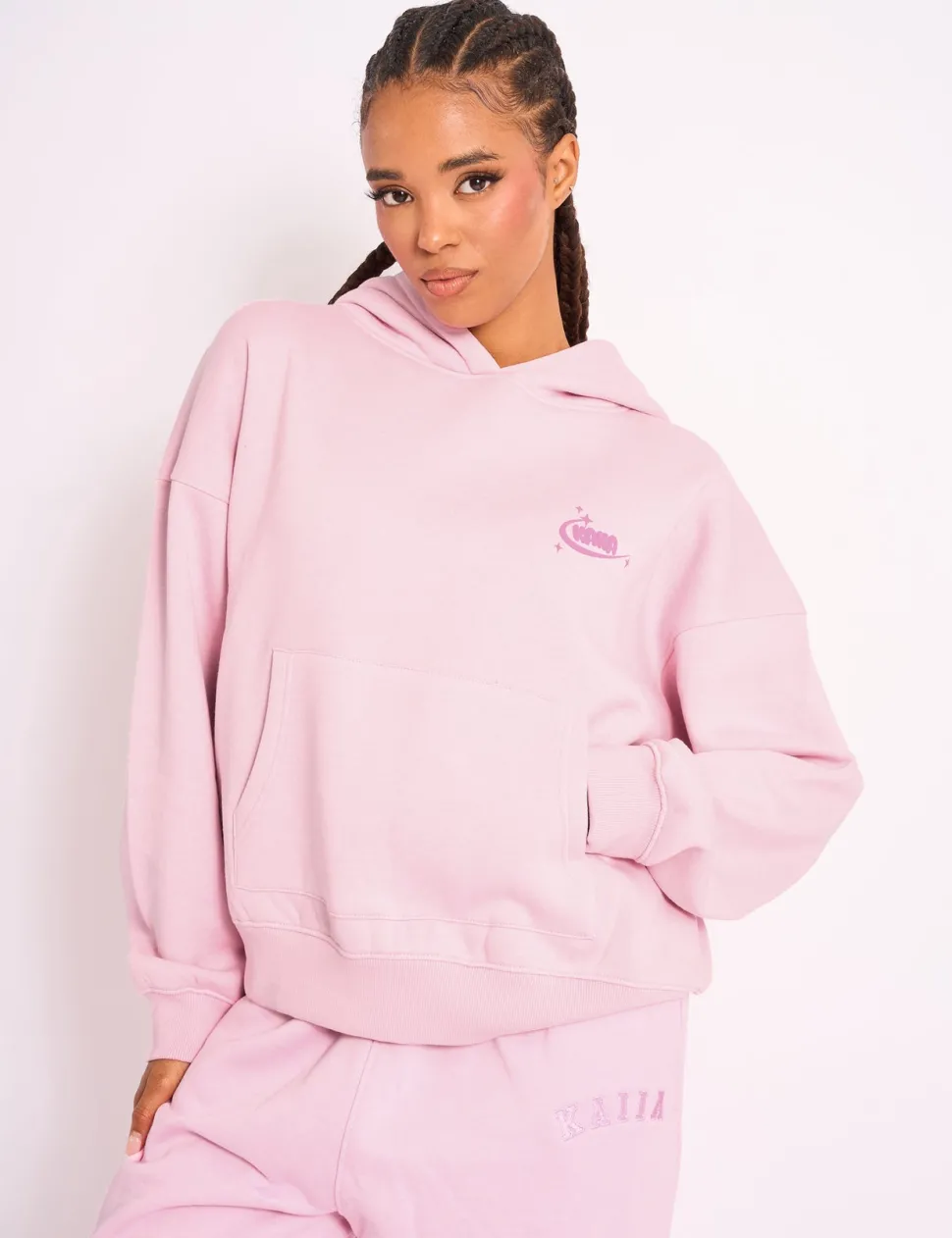 Best Sale Kaiia Star Ombre Graphic Oversized Hoodie Baby Pink Sculpt & Leisure | Kaiia The Label