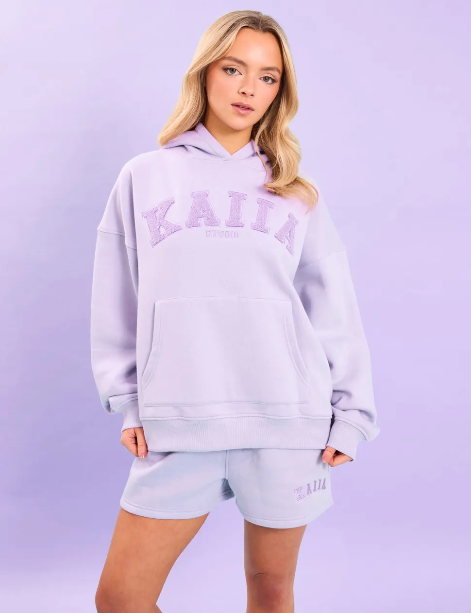 Cheap Kaiia Studio Borg Slogan Oversized Hoodie Back In Stock | Sculpt & Leisure
