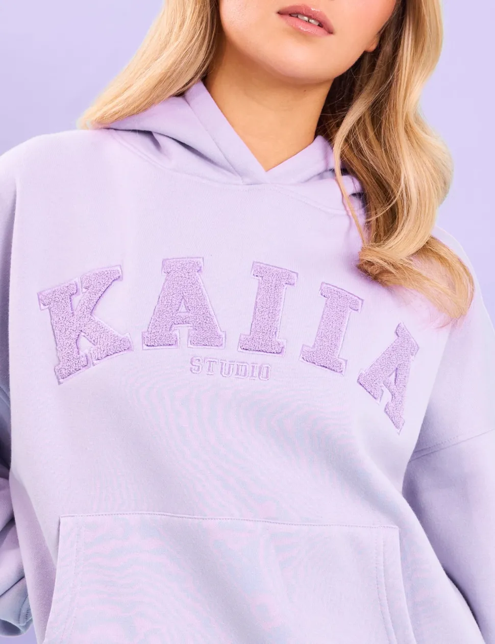 Cheap Kaiia Studio Borg Slogan Oversized Hoodie Back In Stock | Sculpt & Leisure