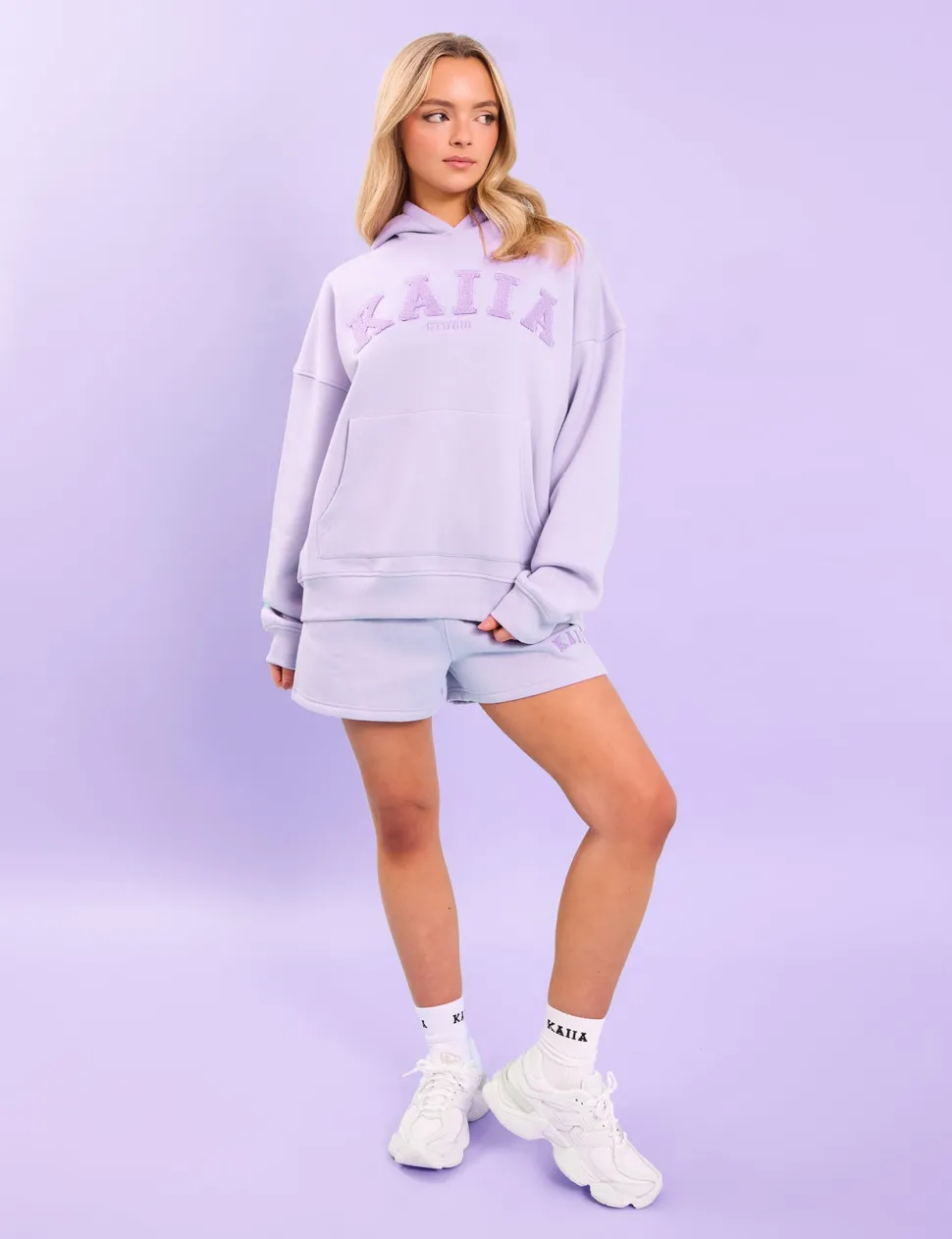 Cheap Kaiia Studio Borg Slogan Oversized Hoodie Back In Stock | Sculpt & Leisure