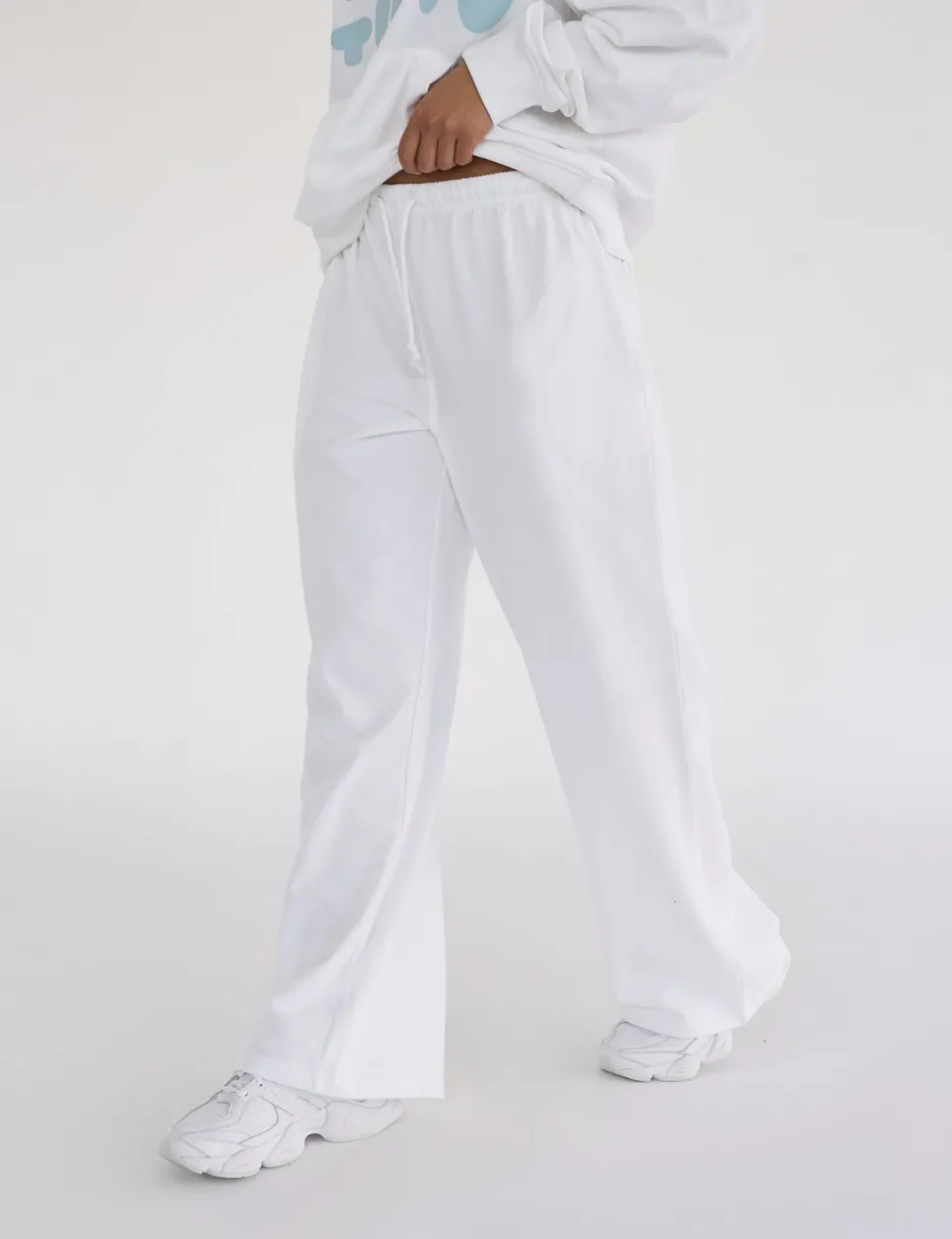 Cheap Kaiia Studio Bubble Logo Pocket Wide Leg Sweat Pants & Blue Sculpt & Leisure | Kaiia The Label