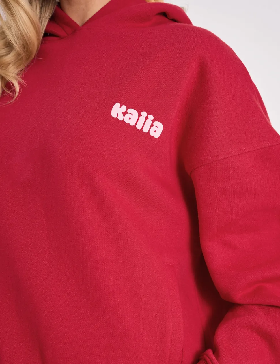 Fashion Kaiia Studio Cherry Graphic Oversized Hoodie Red & Pink Sculpt & Leisure | Kaiia The Label