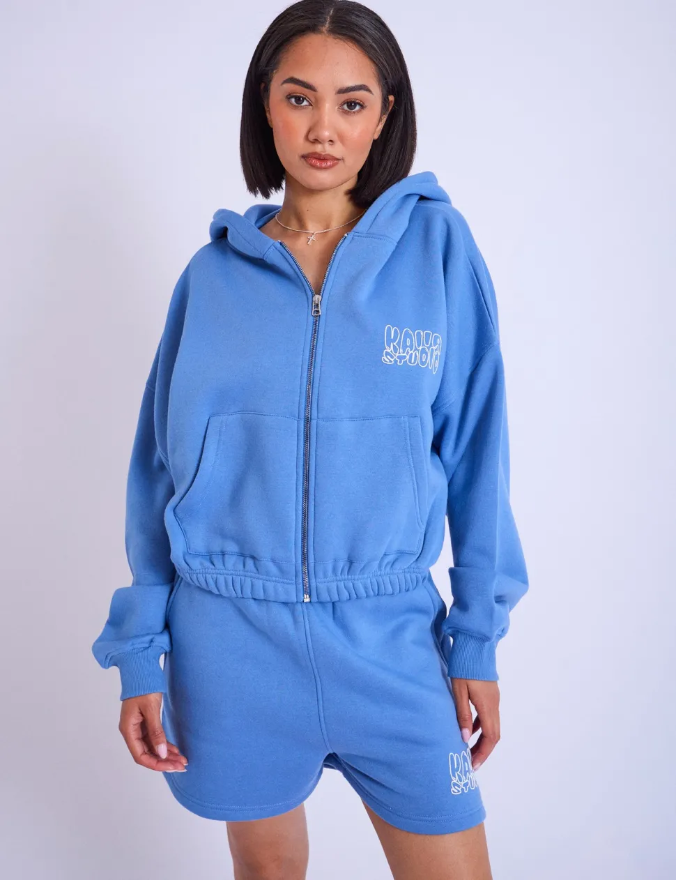 Best Kaiia Studio Cropped Oversized Zip Up Hoodie Sculpt & Leisure | Kaiia The Label