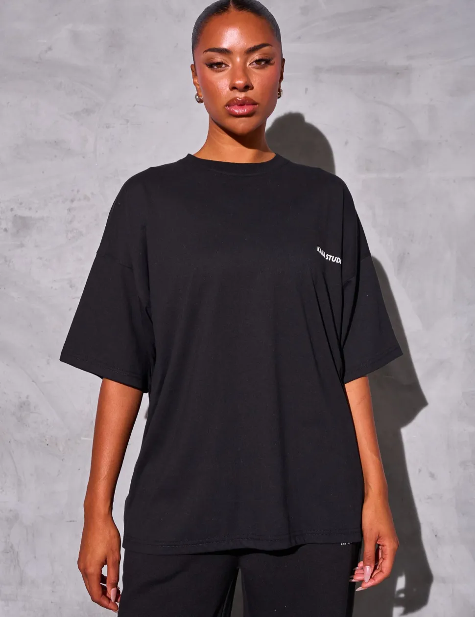 Fashion Kaiia Studio Logo Oversized Tee Sculpt & Reset | Sculpt & Leisure