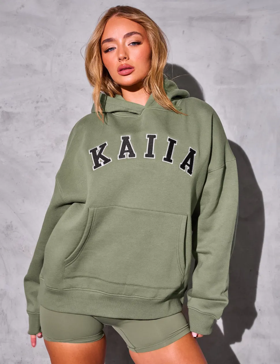 Best Sale Kaiia Studio Logo Oversized Hoodie Sculpt & Reset | Sculpt & Leisure