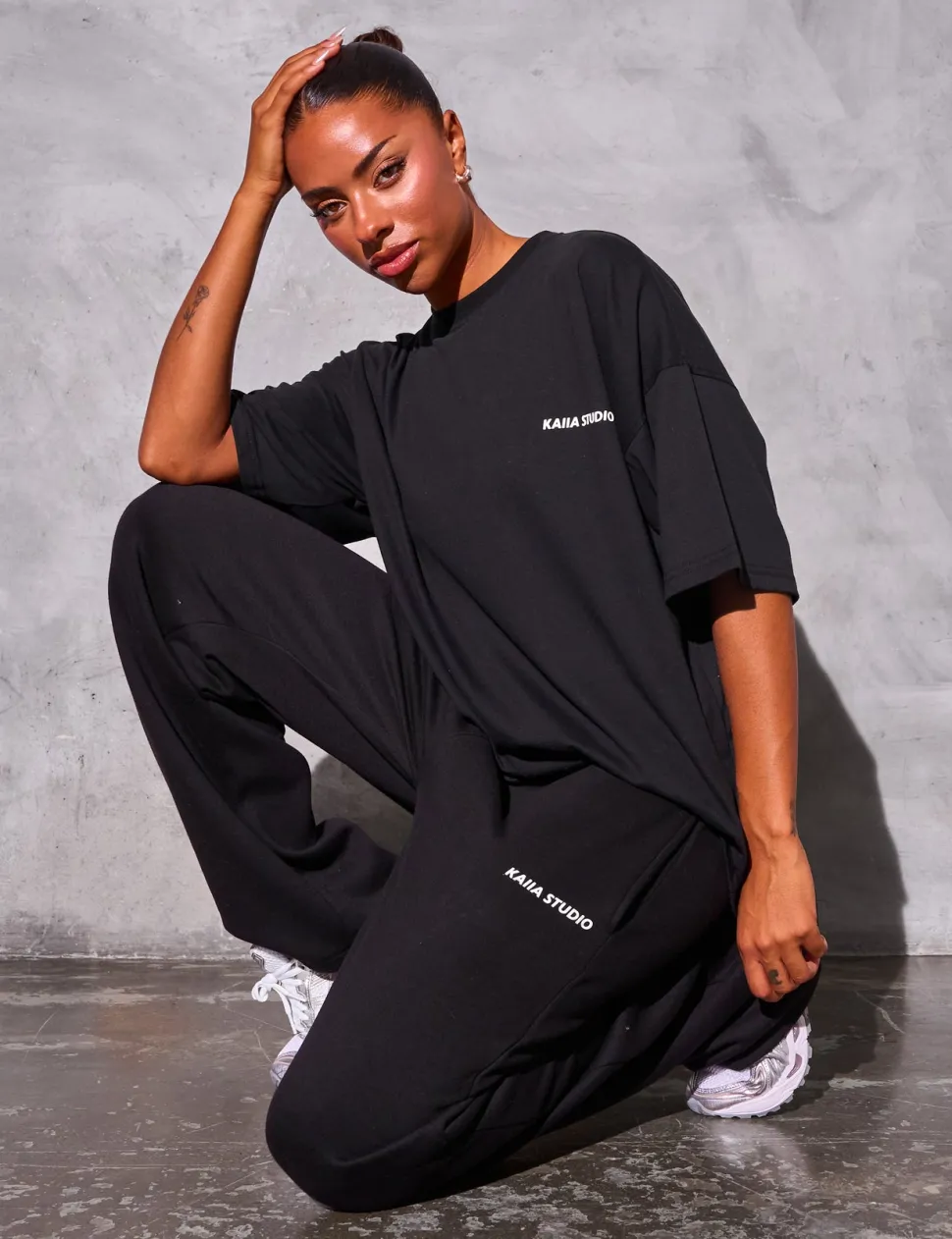 Fashion Kaiia Studio Logo Oversized Tee Sculpt & Reset | Sculpt & Leisure