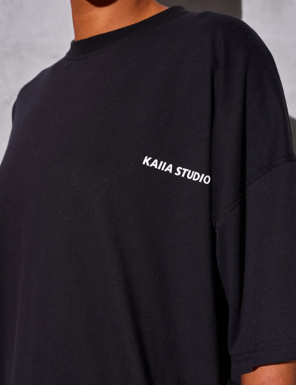 Fashion Kaiia Studio Logo Oversized Tee Sculpt & Reset | Sculpt & Leisure