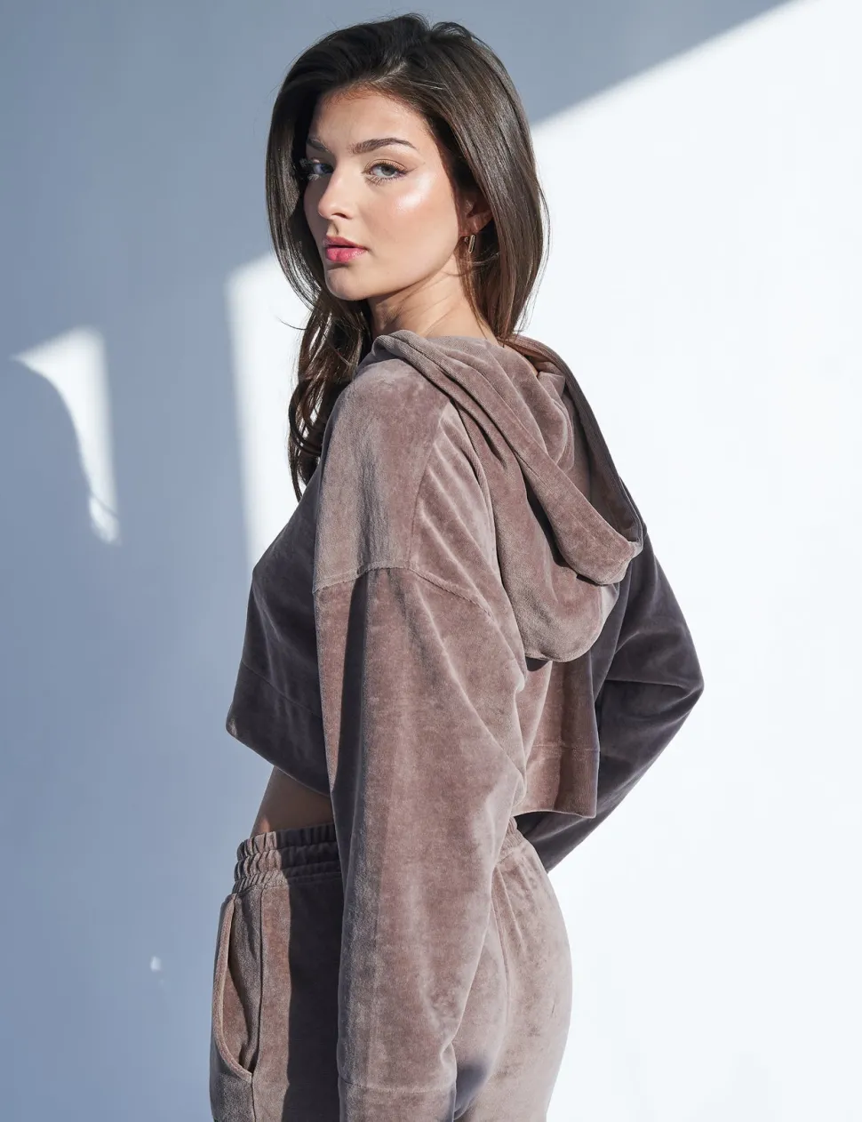 Outlet Kaiia Studio Logo Velour Hoodie Sculpt & Leisure | Kaiia The Label