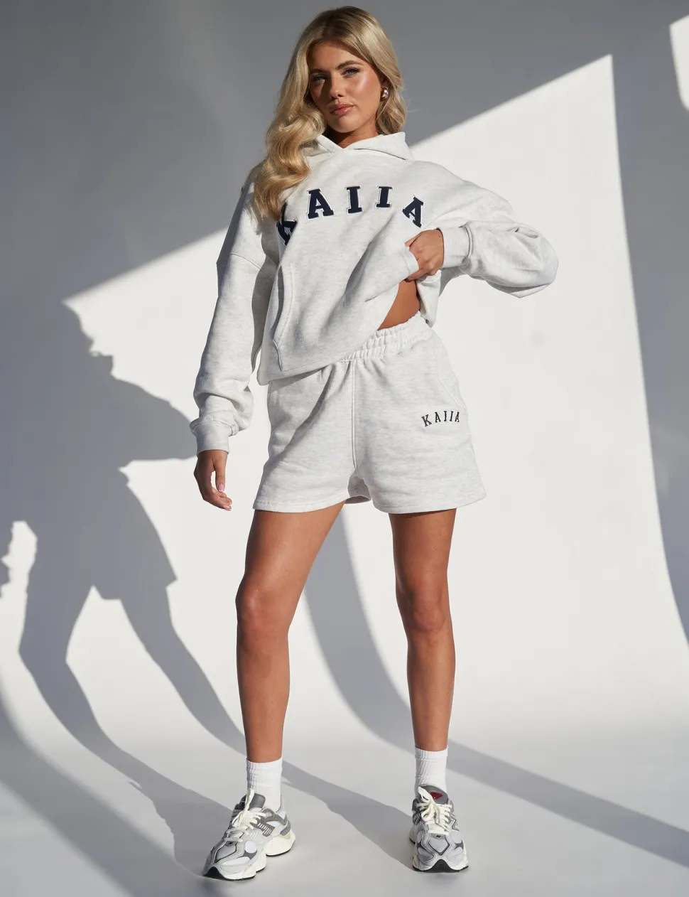 Sale Kaiia Sweat Logo Shorts In Marl Sculpt & Leisure | Kaiia The Label