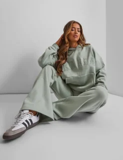 Flash Sale Kaiia Wide Leg Sweat Pants in Sage Back In Stock | Sculpt & Leisure